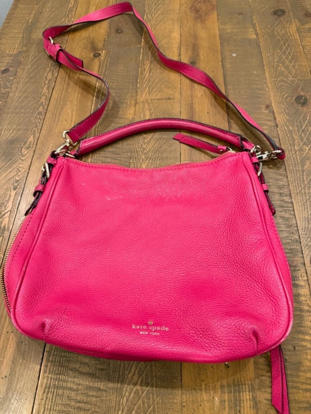 Kate Spade NY Leather Hobo Burgundy Crossbody Bag